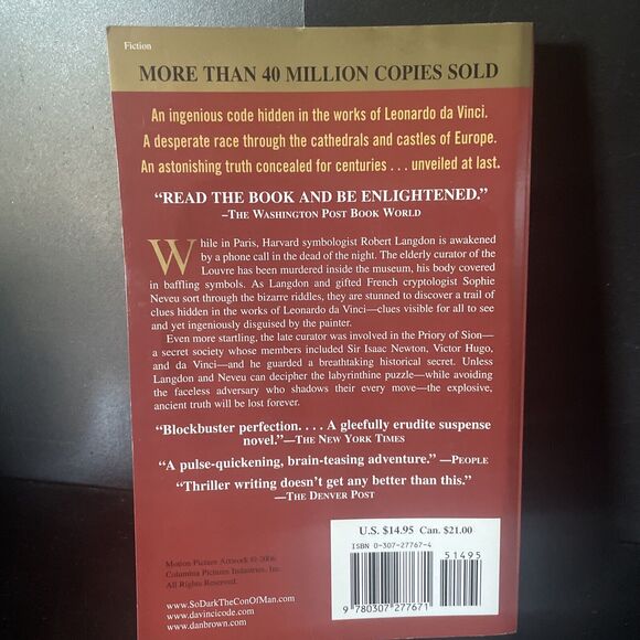 Robert Langdon Ser.: The Da Vinci Code by Dan Brown (2006, Trade Paperback) - Picture 2 of 8